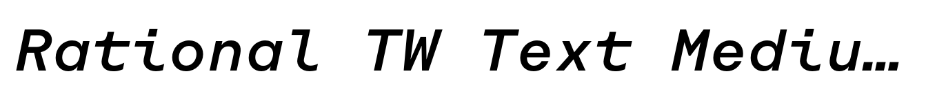 Rational TW Text Medium Italic image